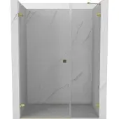 Mexen Lunar-B draaideur douche links 140 , transparant, goud - 832S-140-050-50-00-L