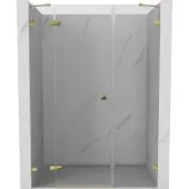 Mexen Lunar douchedeur links 120 , transparant, goud - 834S-120-050-50-00-L