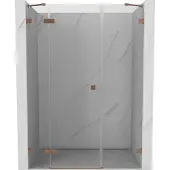 Mexen Lunar douchedeur draaiend links 155 , transparant, geborsteld koper - 834S-155-050-65-00-L