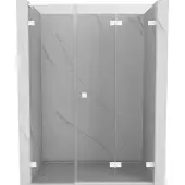 Mexen Lunar-F L opvouwbare douchedeur rechts 135 , transparant, wit - 836SL-135-050-20-00-P