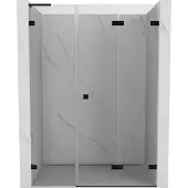 Mexen Lunar-F L opvouwbare douchedeur rechts 115 , transparant, zwart - 836SL-115-050-70-00-P