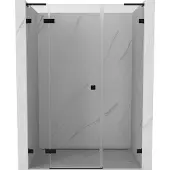 Mexen Lunar L draaideur douchedeur links 120 , transparant, zwart - 834SL-120-050-70-00-L