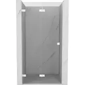 Mexen Lunar-F opklapbare douchedeur links 75 , transparant, wit - 836-075-000-20-00-L