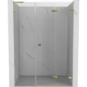 Mexen Lunar-F L vouwdeur douche deur rechts 110 , transparant, goud - 836SL-110-050-50-00-P