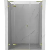 Mexen Lunar L douchedeur draaibaar links 155 , transparant, goud - 834SL-155-050-50-00-L