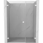 Mexen Lunar-B douchedeur draaibaar links 125 , transparant, wit - 832S-125-050-20-00-L