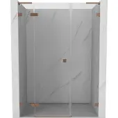Mexen Lunar L draaideur links 160 , transparant, geborsteld koper - 834SL-160-050-65-00-L