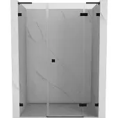Mexen Lunar L douchedeur scharnierend rechts 140 , transparant, zwart - 834SL-140-050-70-00-P
