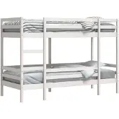 vidaXL Stapelbed 75x190 cm massief grenenhout wit