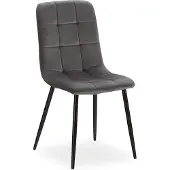 Homestyle4u Eetkamerstoel, eettafelstoel, grijze fluwelen stoel, keukenstoel, gestoffeerde stoel, moderne eetkamerstoel, woonkamerstoel