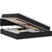 vidaXL Opbergbed met hoofdeinde Zwart 160 x 200 cm Fluweel
