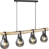 Toolight Hanglamp APP1775-4CP Wood Grey