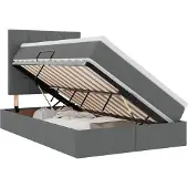vidaXL LED opbergbed met matras Donkergrijs 120 x 200 cm Stof