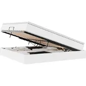 vidaXL Opslag bed met matras met matras Wit 200 x 200 cm Kunstleer