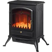 HOMCOM -Elektrische Haard-PP-45x28x54cm-Zwart
