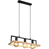 Reality Design hanglamp Bano zwart met hout