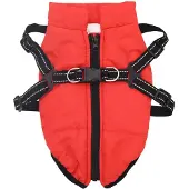 vidaXL Hondenjas Rood L28 Fleece en polyester