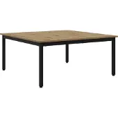 vidaXL Salontafel Artisanaal eiken 100 x 100 x 45 cm Bewerkt hout