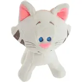 Woezel & Pip pluchen hondenspeelgoed met piep (30 cm) Buurpoes (wit)