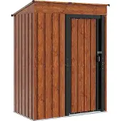 vidaXL Tuinhuizen, bruin, 137 x 81 x 180 cm, metaal
