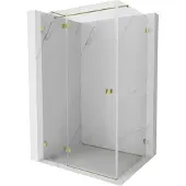 Mexen Lunar T draaideur-douchecabine links 100 x 110 , transparant, goud - 834T-100-110-50-00-L