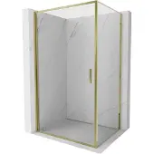 Mexen Exo draaideur douchecabine 80 x 90 cm, transparant, goud - 817-080-090-50-00
