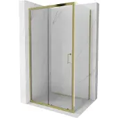 Mexen Apia schuifdouchecabine 120 x 100 cm, transparant, goud - 840-120-100-50-00