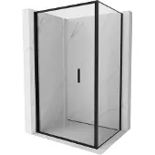 Mexen Exo opvouwbare douchecabine 100 x 120 cm, transparant, zwart - 816-100-120-70-00