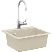vidaXL Wasbak Beige 470 x 440 mm Graniet