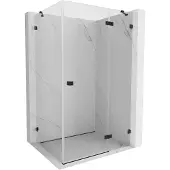 Mexen Lunar draaideur-douchecabine rechts 95 x 90 , transparant, zwart - 834-095-090-70-00-P