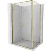 Mexen Exo schuifdeur douchecabine 120 x 85 , transparant, goud - 814-120-085-50-00
