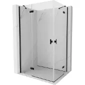 Mexen Mist-H Duo open rechterdouchecabine 85 x 90 , transparant, zwart - 8A5-085L-090P-70-00