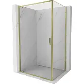 Mexen Exo draaideur douchecabine 95 x 100 cm, transparant, goud - 8181-095-100-50-00
