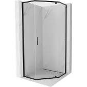 Mexen Exo vijfhoekige douchecabine 80 x 80 cm, transparant, zwart - 812-080-080-70-00