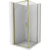 Mexen Exo douchecabine scharnierend 70 x 70 cm, transparant, goud - 817-070-070-50-00