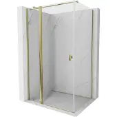 Mexen Mist T draaibare douchecabine 85 x 80 , transparant, goud - 8A4T-085-080-50-00