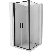 Mexen Exo draaideur douchecabine 120 x 120 , transparant, zwart - 814-120-120-70-00