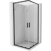 Mexen Exo vierkante schuifdouchecabine 70 x 70 cm, transparent, zwart - 8111-070-070-70-00