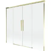 Mexen Rox badwand 2-delig schuifbaar 180 x 150 , transparant, goud - 8C9-180-002-50-00