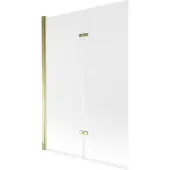 Mexen Castor badwand 2-vleugelig 120 x 150 , ijs, goud - 892-120-002-50-30