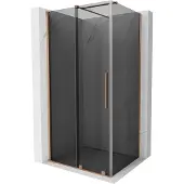 Mexen Velar schuifdouchecabine 120 x 85 , grafiet, geborsteld koper - 871-120-085-41-65