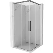 Mexen Rox Duo schuifdouchecabine 120 x 120 cm, transparant, kanonmetaal - 8C2D-120-120-95-00