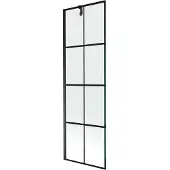 Mexen Next 1-delige badscherm 60 x 150 , zwart raster, zwart - 895-060-000-00-77-70