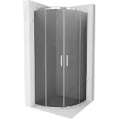 Mexen Rio halfronde douchecabine 90 x 90 , grafiet, chroom - 863-090-090-01-40