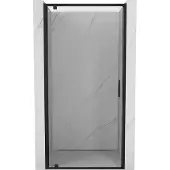 Mexen Exo douchedeur scharnierend 75 , transparant, zwart - 8181-075-000-70-00