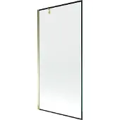 Mexen Next douchescherm 1-deurs 90 x 150 , zwart frame, goud - 895-090-000-00-70-50