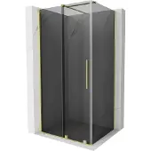 Mexen Velar schuifdouchecabine 110 x 90 , grafiet, geborsteld goud - 871-110-090-41-55