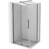 Mexen Velar schuifdouchecabine 110 x 85 , transparant, kanonnenmetaal - 871-110-085-01-95