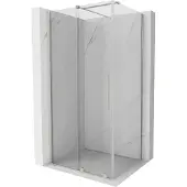 Mexen Velar schuifdouchecabine 90 x 110 , transparant, geborsteld nikkel - 871-090-110-01-97