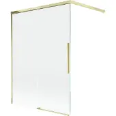 Mexen Rox badscherm 2-delig verschuifbaar 120 x 150 , transparant, goud - 8C9-120-003-50-00